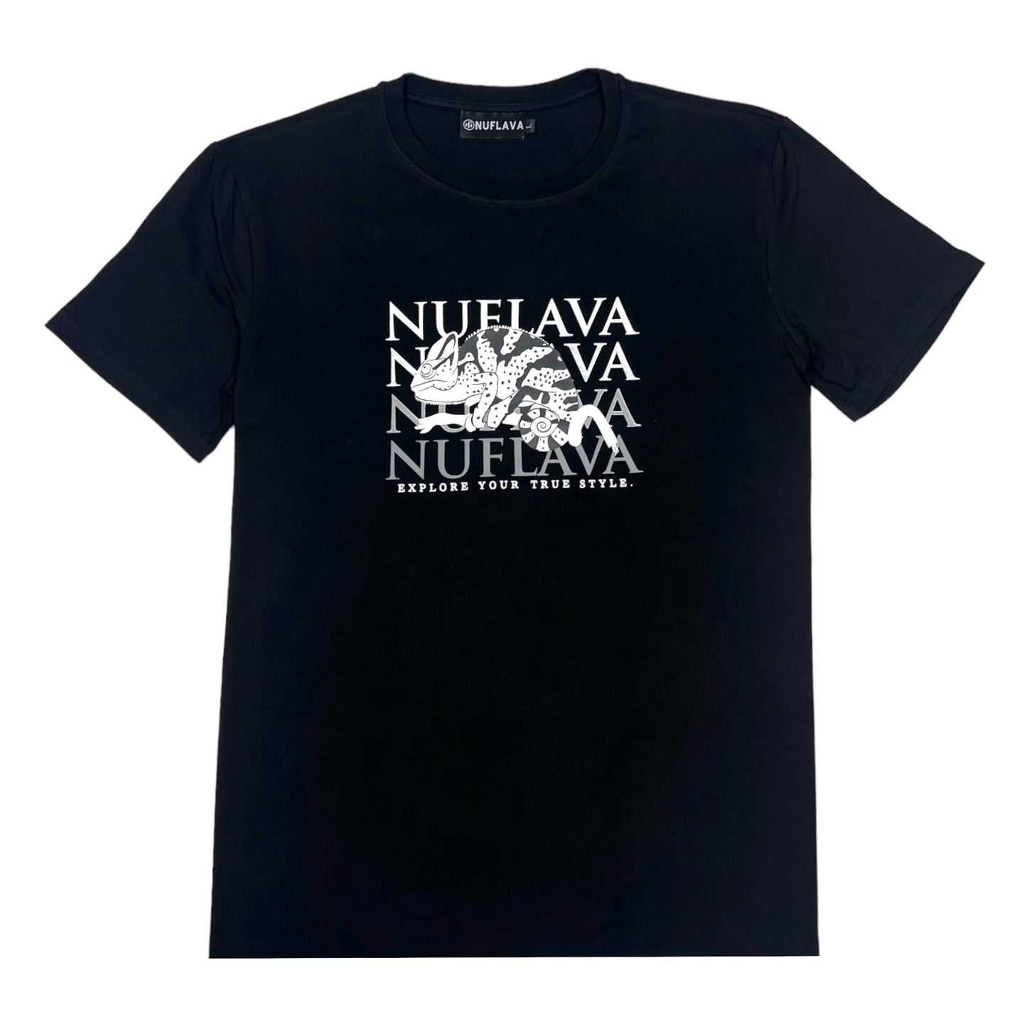 NUFLAVA Stacked Logo Chameleon T-Shirt