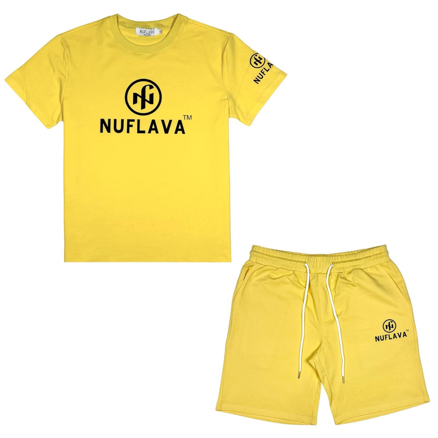 Nuflava original logo yellow short set